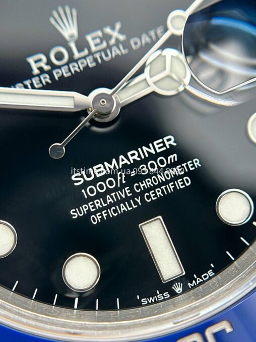 Купити годинник Точна копія Rolex Submariner Date 41 mm Smurf ref