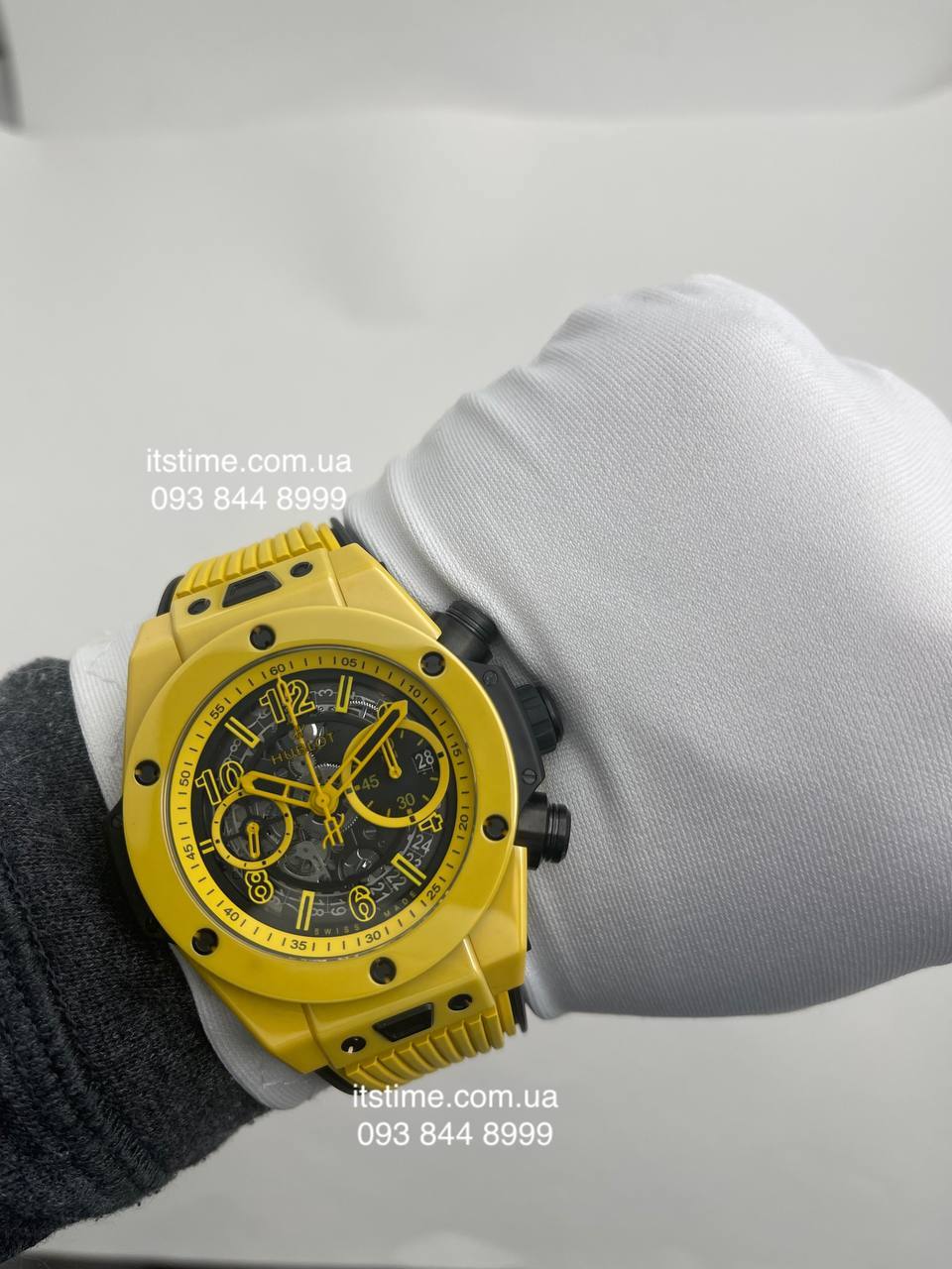 Купити годинник Суперклон Hublot Big Bang Unico 44 mm Yellow Magic