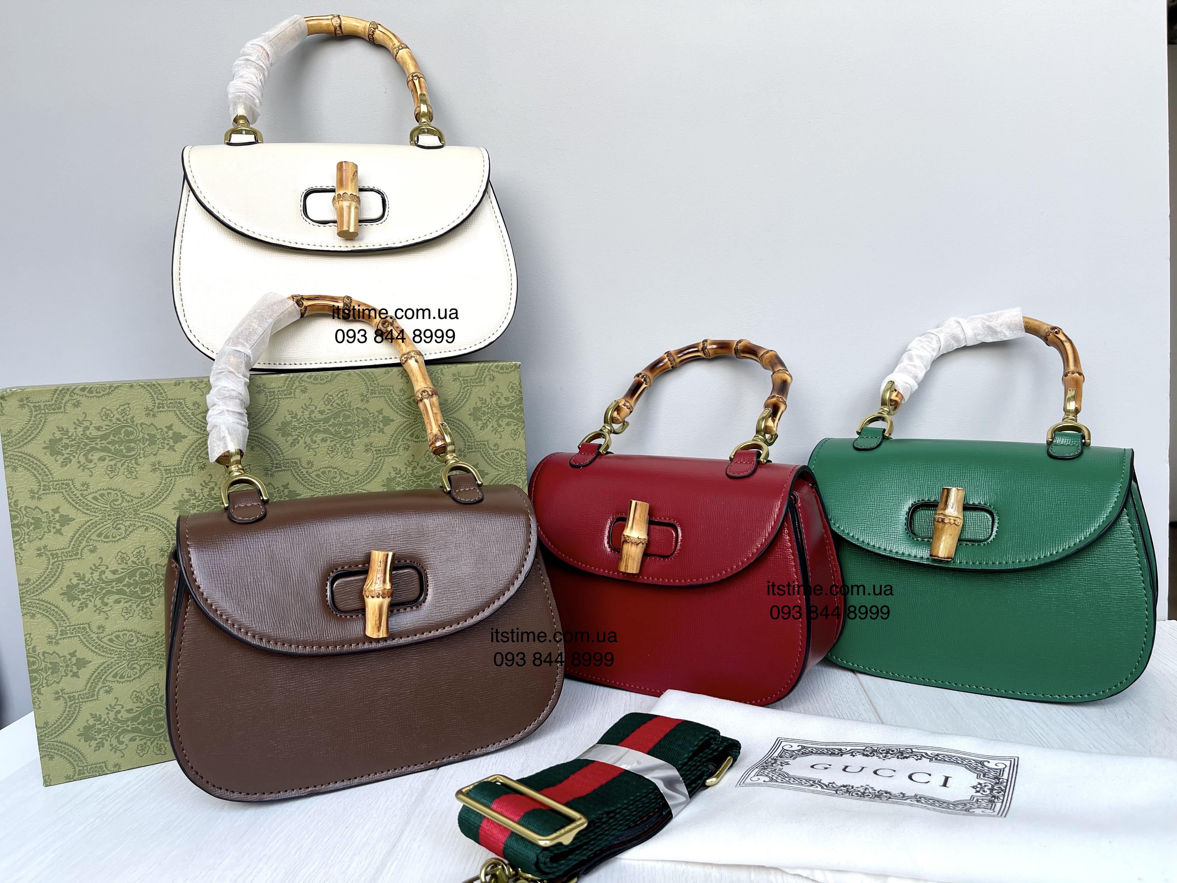Купити модну сумку Gucci | Люкс репліка Bamboo 1947 зелена за 100.00 $