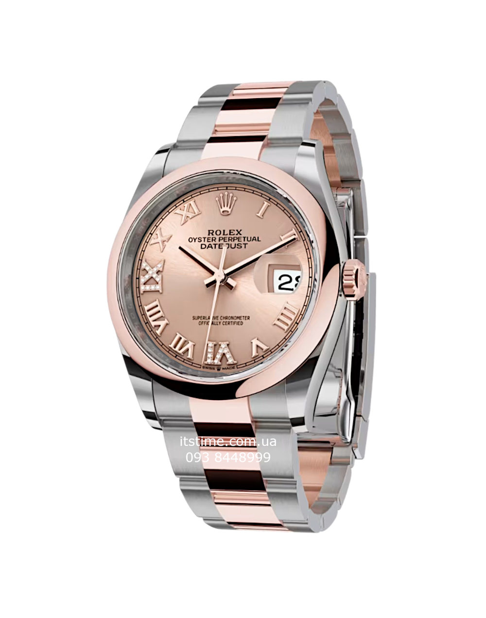 Купити годинник Копия ААА Rolex Datejust 36 Rose Combined Oyster