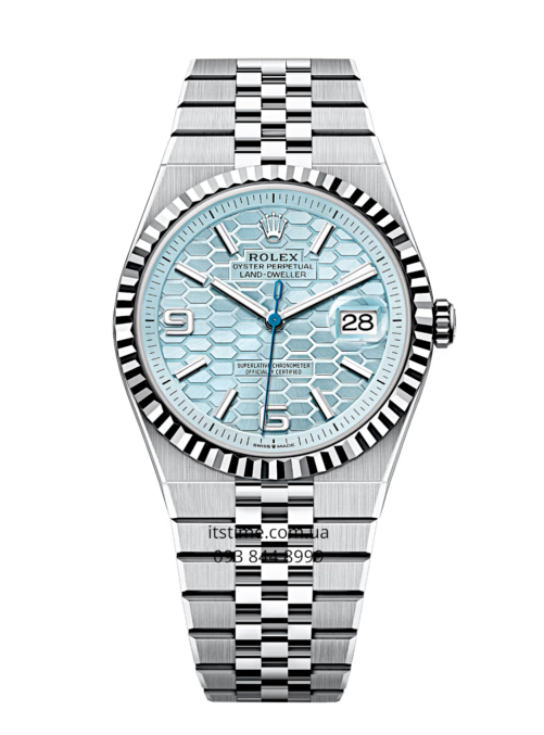 Купити годинник Суперклон Rolex Land-Dweller 40 Honeycomb Ice Blue