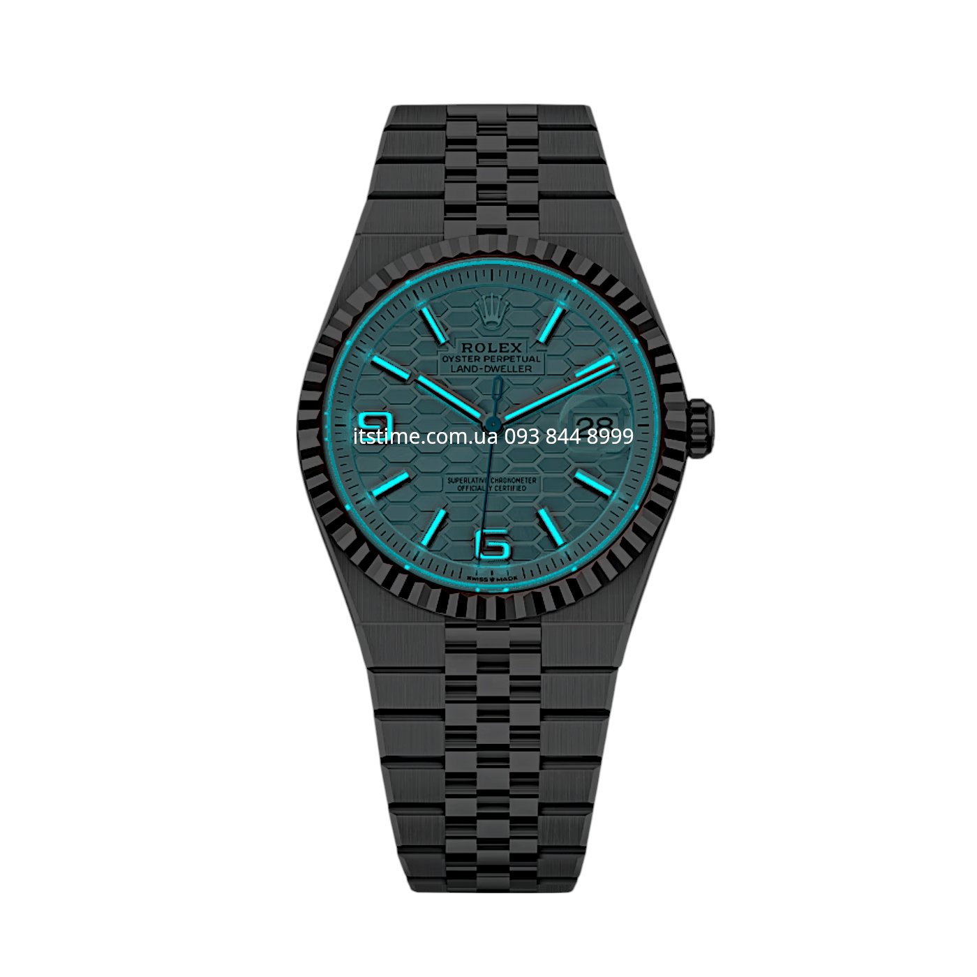 趣味 ROLEX MANIA 2020 Купити годинник Суперклон Rolex Land-Dweller 40 Honeycomb Ice Blue